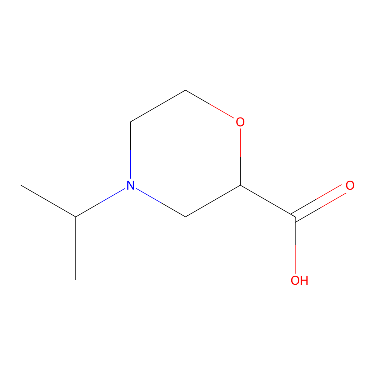 4-(Propan-2-yl)morpholine-2-carboxylic acid molecular structure, CAS 1250219-33-0