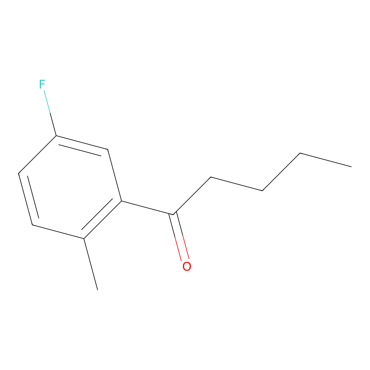 1-(5-Fluoro-2-methylphenyl)pentan-1-one molecular structure, CAS 1250224-52-2
