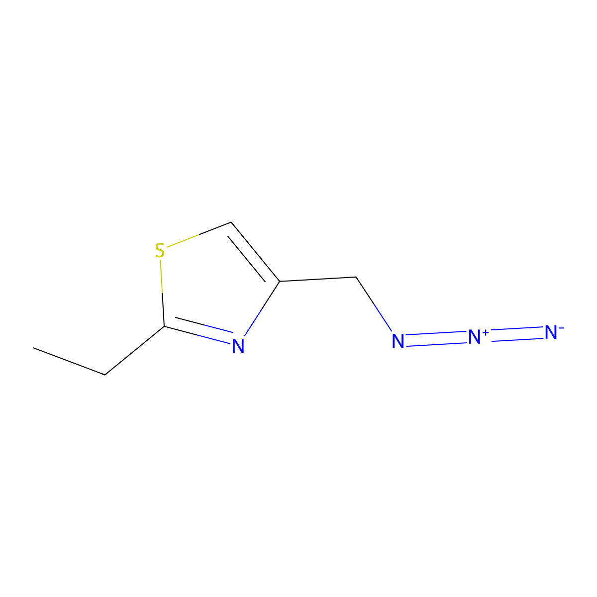 4-(Azidomethyl)-2-ethyl-1,3-thiazole molecular structure, CAS 1250225-58-1