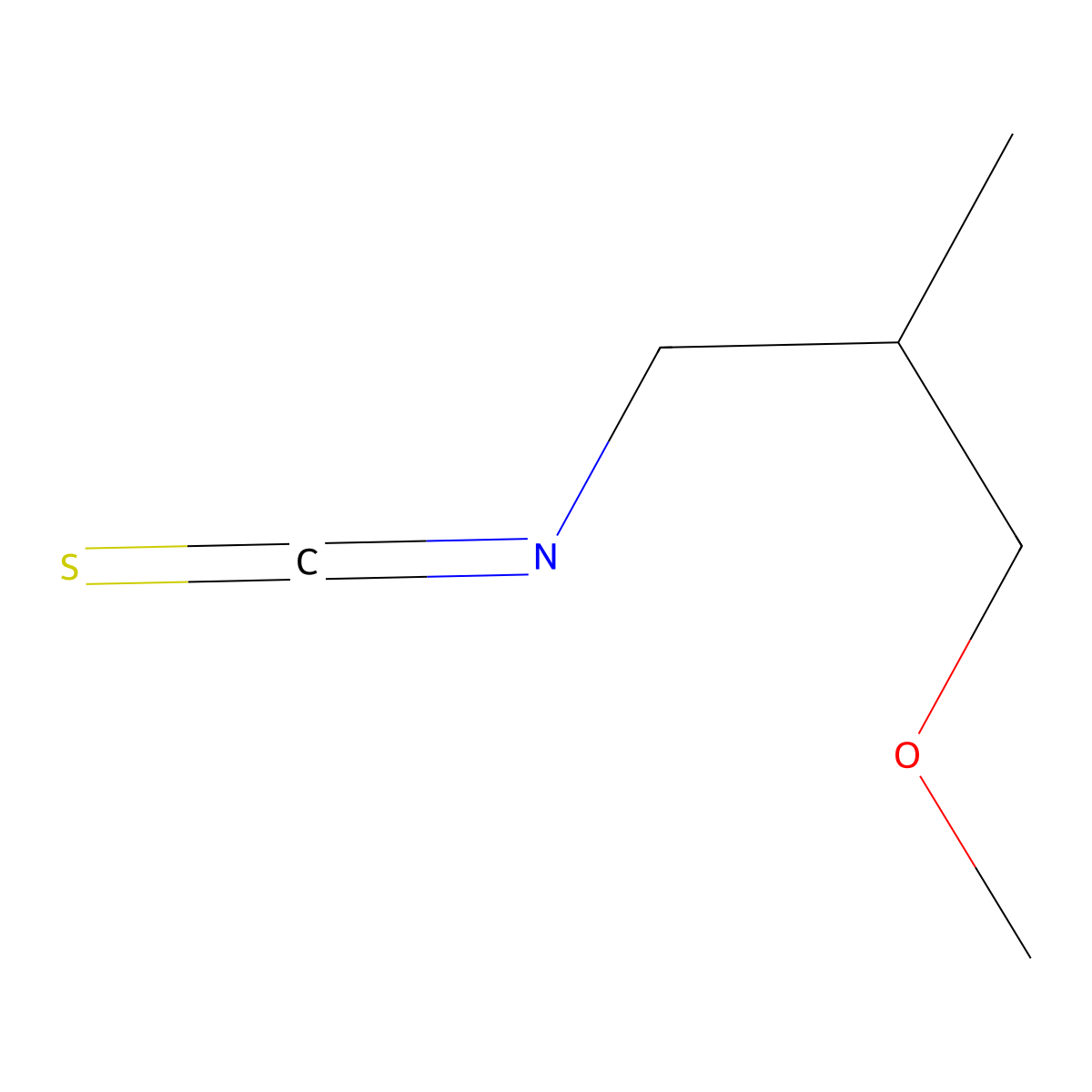 1-Isothiocyanato-3-methoxy-2-methylpropane molecular structure, CAS 1250225-78-5