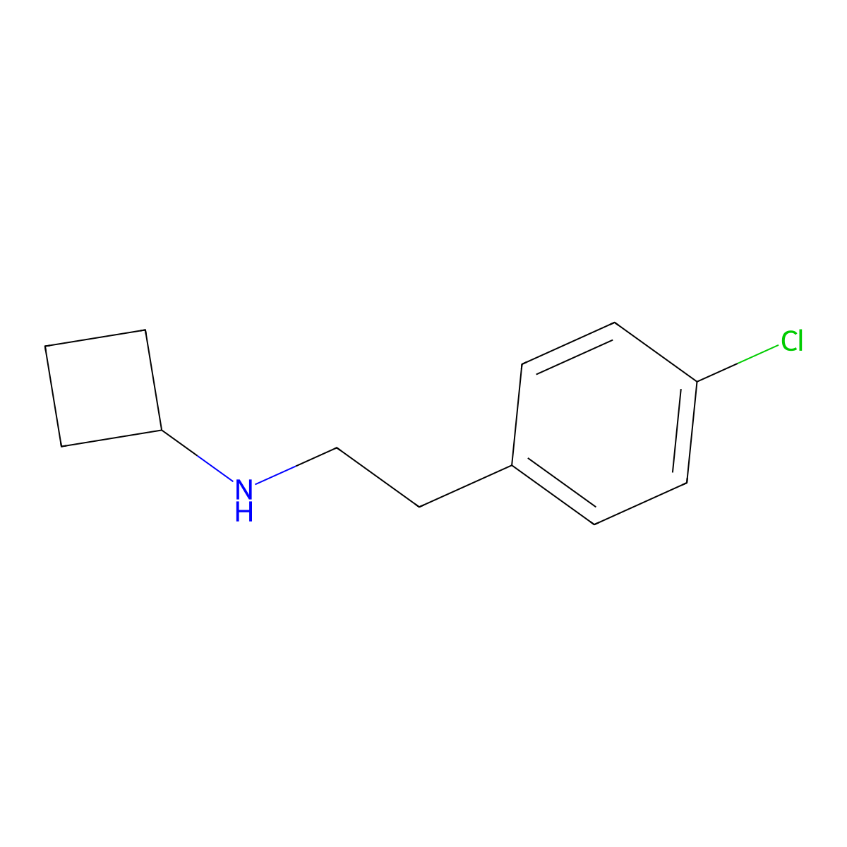 N-[2-(4-chlorophenyl)ethyl]cyclobutanamine molecular structure, CAS 1250227-50-9