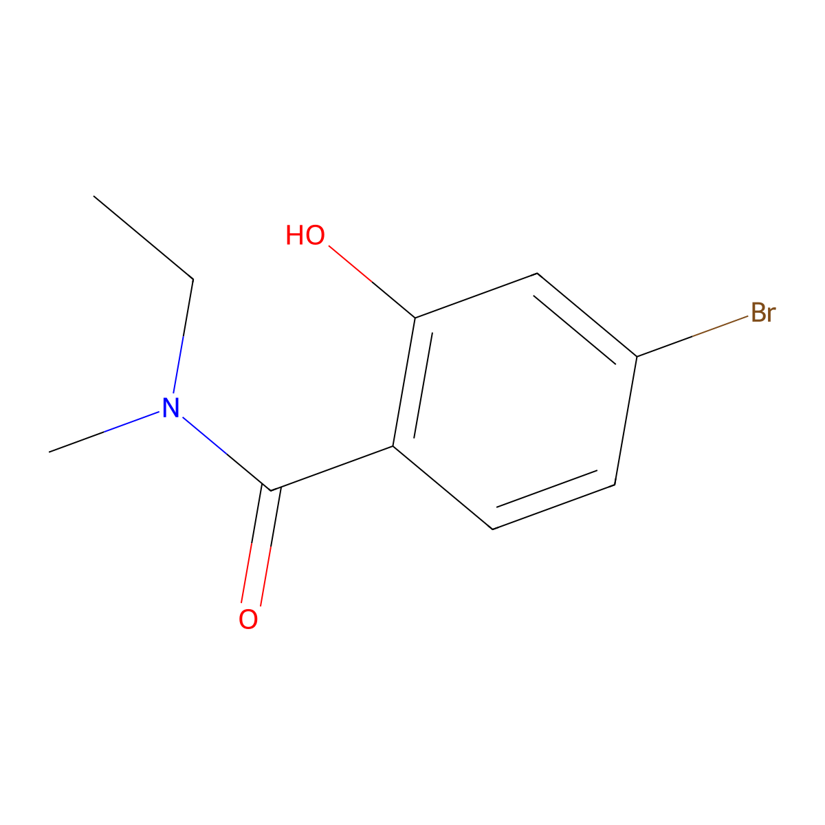 4-bromo-N-ethyl-2-hydroxy-N-methylbenzamide molecular structure, CAS 1250229-89-0