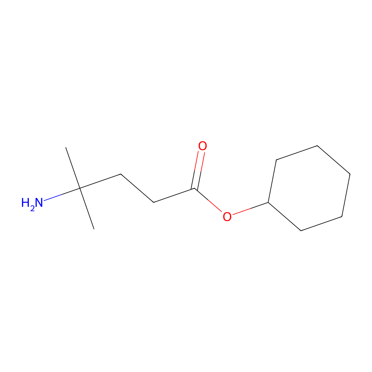 Cyclohexyl 4-amino-4-methylpentanoate molecular structure, CAS 1250230-31-9