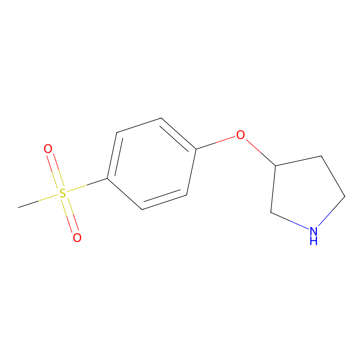 3-(4-Methanesulfonylphenoxy)pyrrolidine molecular structure, CAS 1250231-62-9