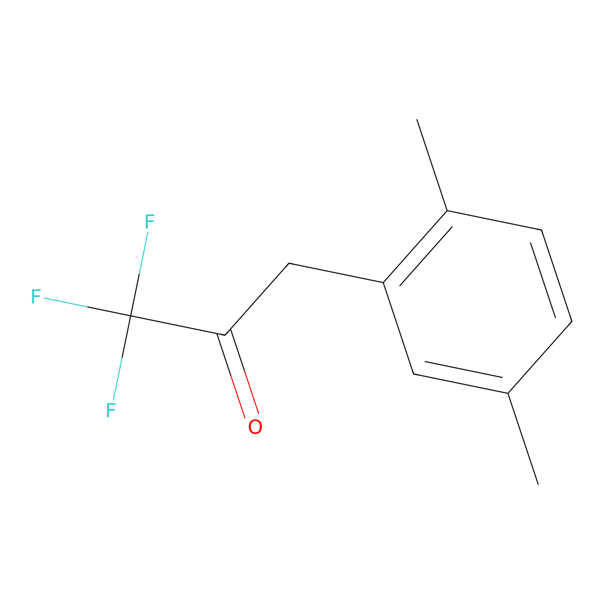 3-(2,5-Dimethylphenyl)-1,1,1-trifluoropropan-2-one molecular structure, CAS 1250233-47-6