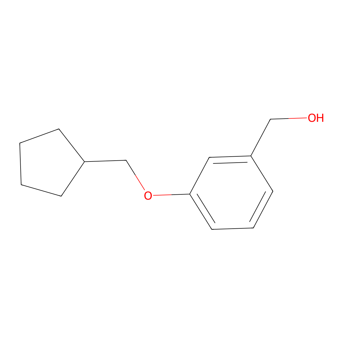 [3-(Cyclopentylmethoxy)phenyl]methanol molecular structure, CAS 1250233-78-3