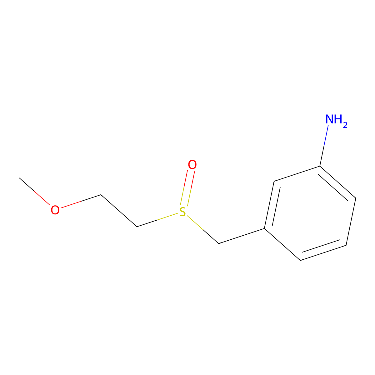 3-[(2-Methoxyethanesulfinyl)methyl]aniline molecular structure, CAS 1250234-02-6