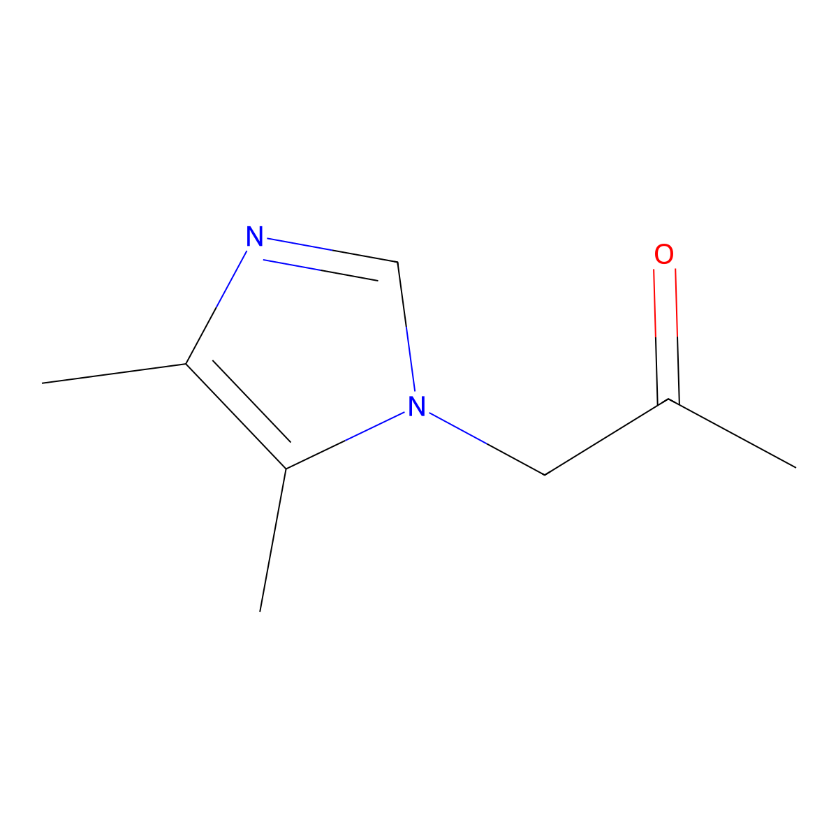 1-(4,5-dimethyl-1H-imidazol-1-yl)propan-2-one molecular structure, CAS 1250237-85-4