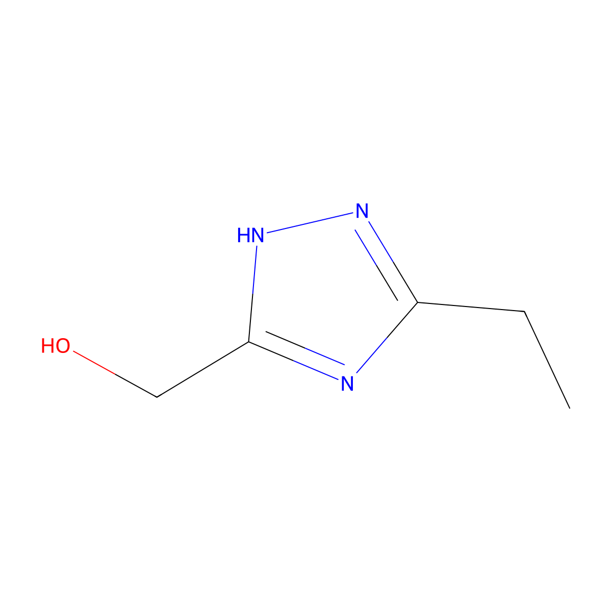 (5-ethyl-4H-1,2,4-triazol-3-yl)methanol molecular structure, CAS 1250240-86-8