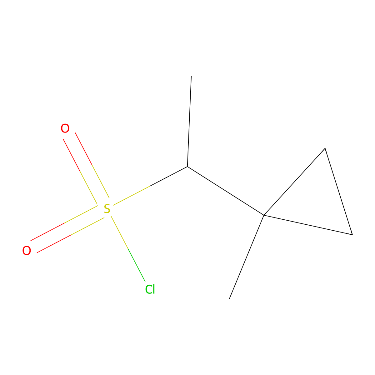 1-(1-Methylcyclopropyl)ethane-1-sulfonyl chloride molecular structure, CAS 1250242-38-6