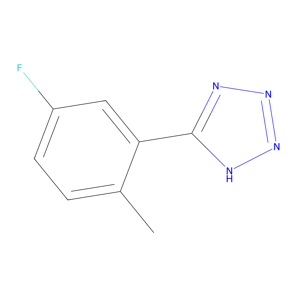 5-(5-Fluoro-2-methyl-phenyl)-1H-tetrazole molecular structure, CAS 1250242-44-4