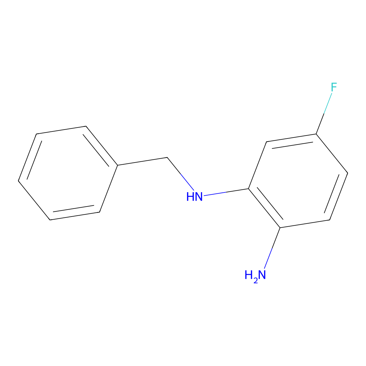 1-N-Benzyl-5-fluorobenzene-1,2-diamine molecular structure, CAS 1250244-09-7