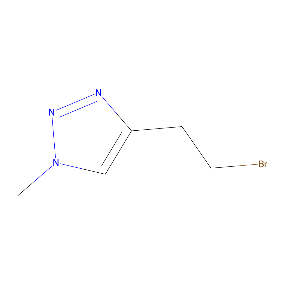 4-(2-bromoethyl)-1-methyl-1H-1,2,3-triazole molecular structure, CAS 1250244-46-2