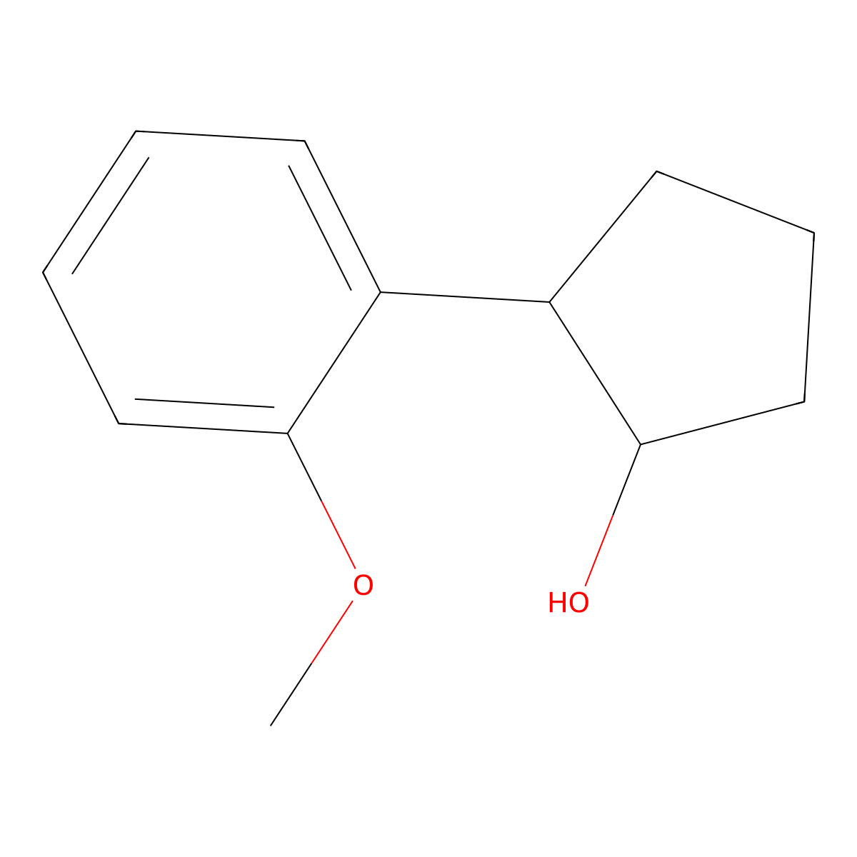 2-(2-Methoxyphenyl)cyclopentan-1-ol molecular structure, CAS 1250244-71-3