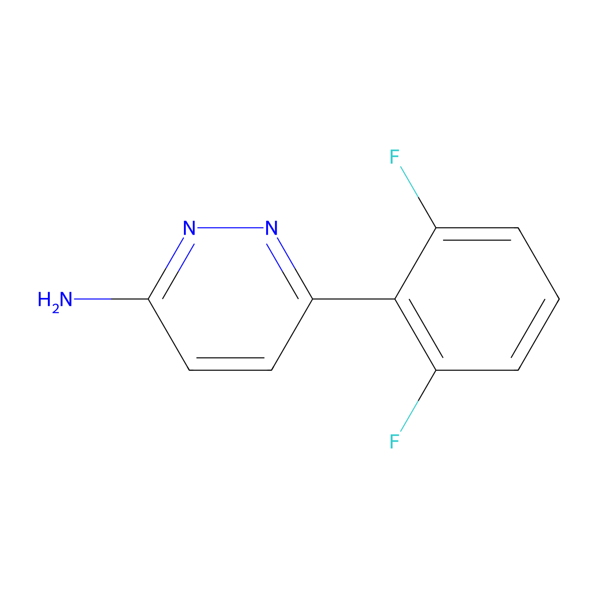 6-(2,6-Difluorophenyl)pyridazin-3-amine molecular structure, CAS 1250246-22-0