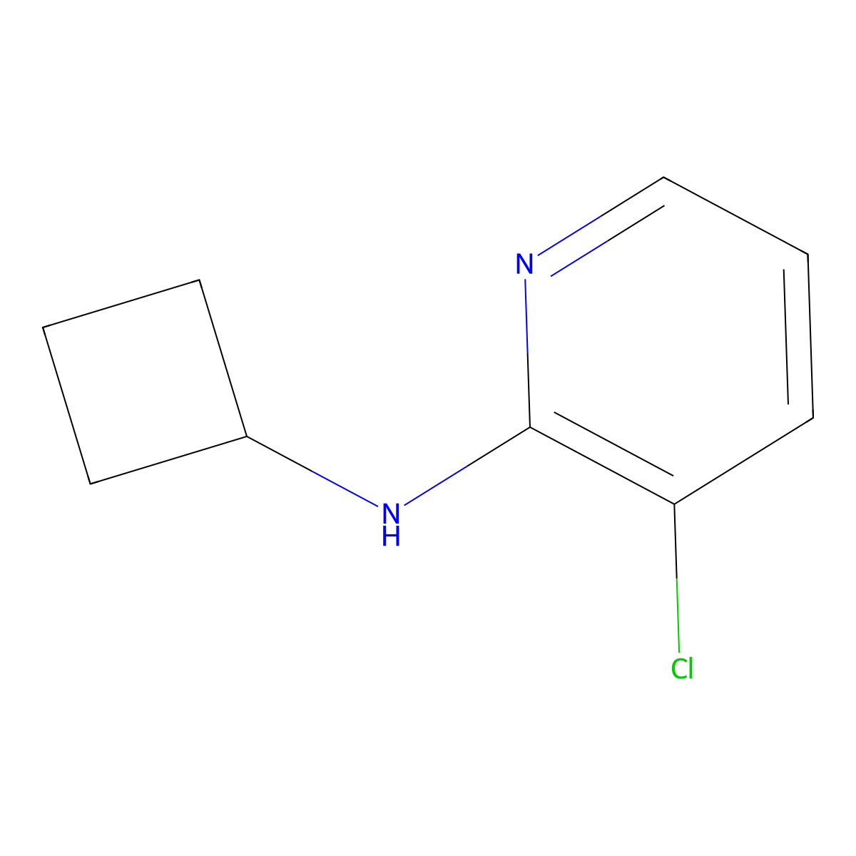 3-chloro-N-cyclobutylpyridin-2-amine molecular structure, CAS 1250247-71-2