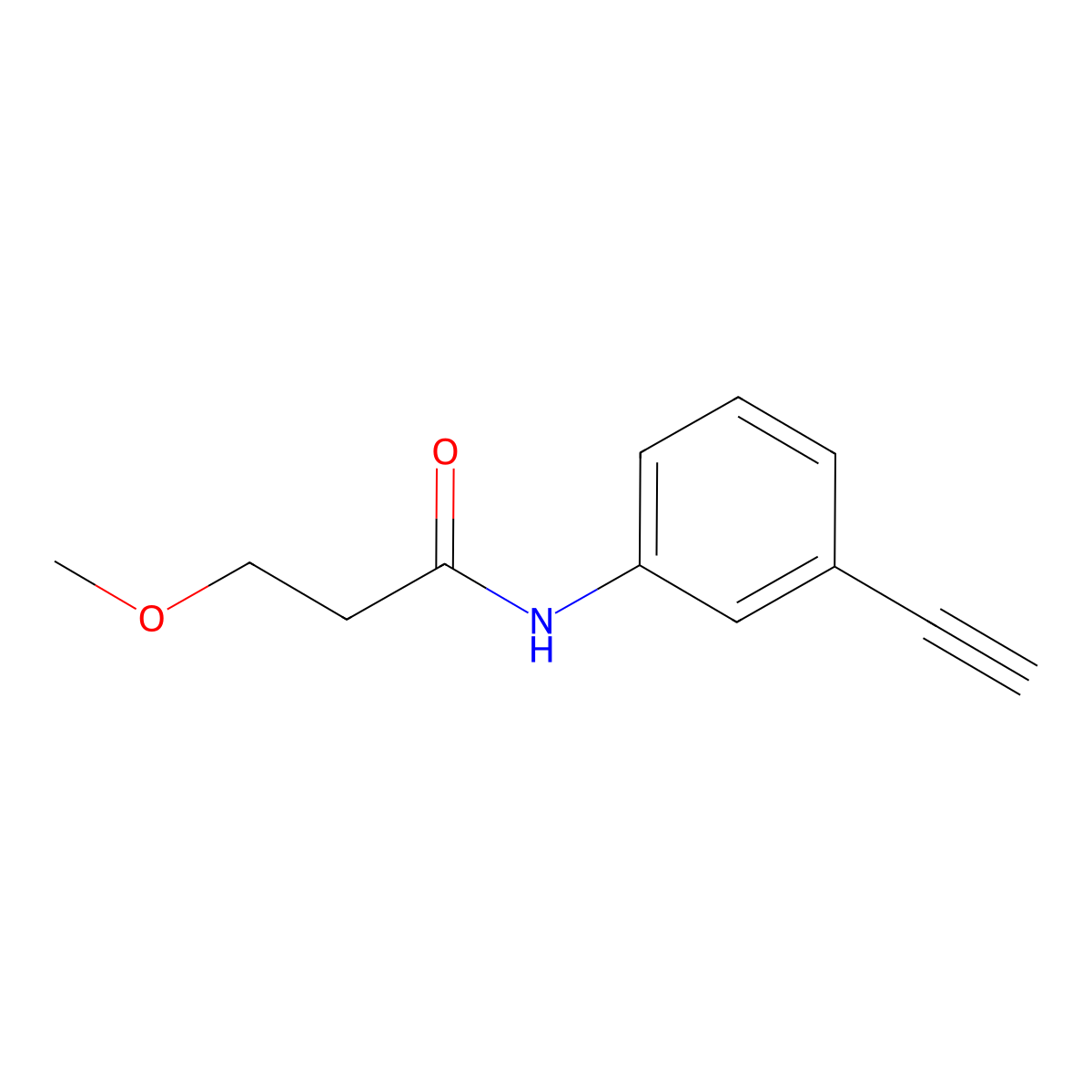 N-(3-ethynylphenyl)-3-methoxypropanamide molecular structure, CAS 1250250-59-9