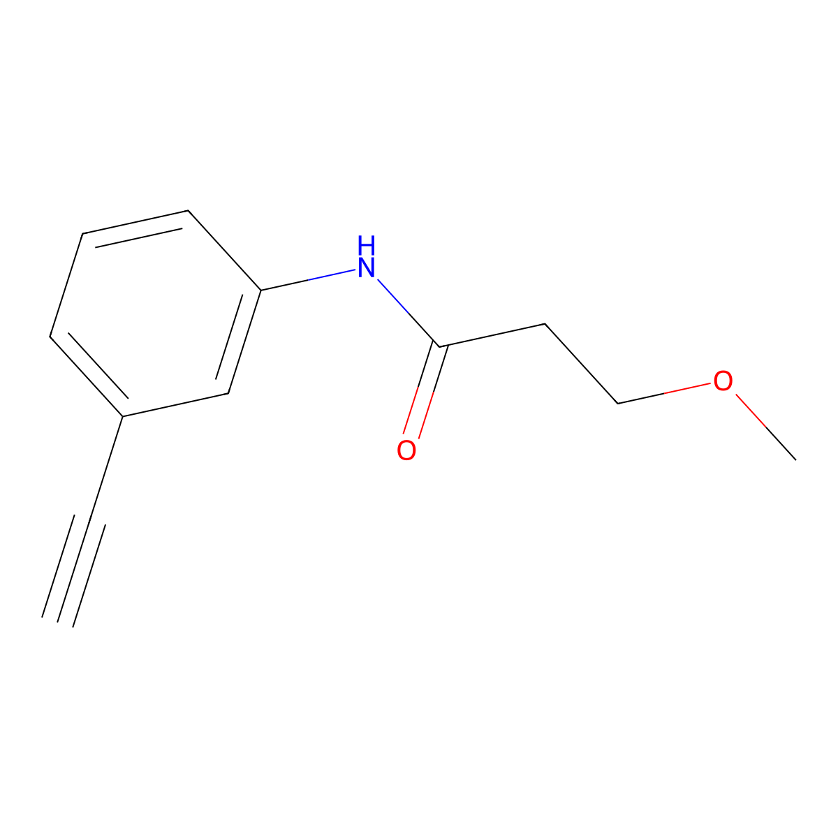 N-(3-ethynylphenyl)-3-methoxypropanamide molecular structure, CAS 1250250-59-9
