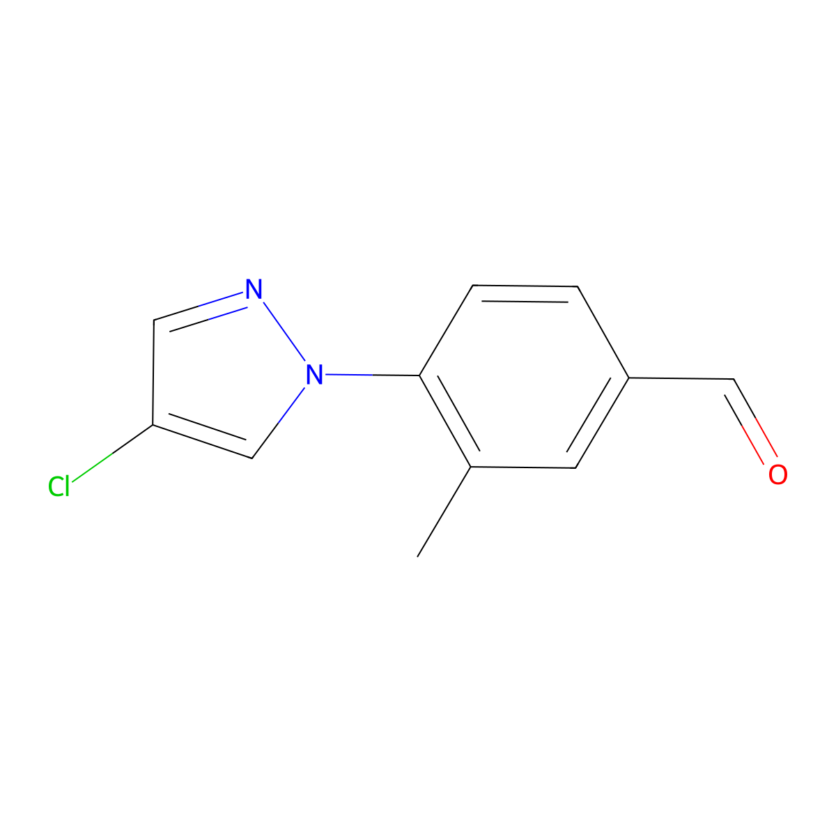 4-(4-Chloro-1H-pyrazol-1-YL)-3-methylbenzaldehyde molecular structure, CAS 1250251-15-0