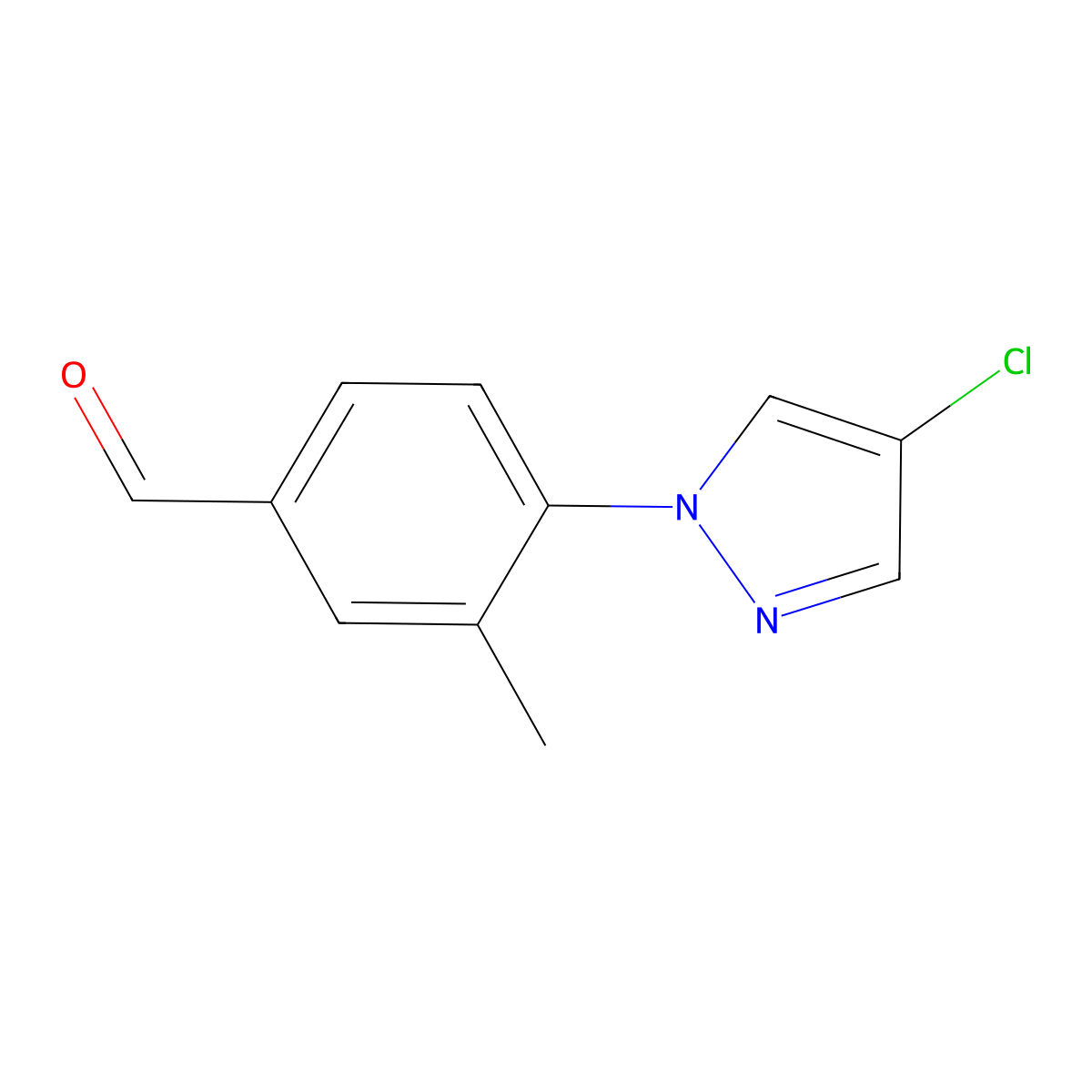 4-(4-Chloro-1H-pyrazol-1-YL)-3-methylbenzaldehyde molecular structure, CAS 1250251-15-0