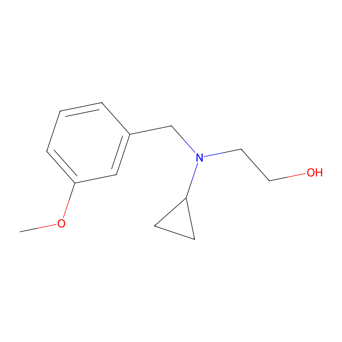 2-[Cyclopropyl-(3-methoxy-benzyl)-amino]-ethanol molecular structure, CAS 1250252-14-2