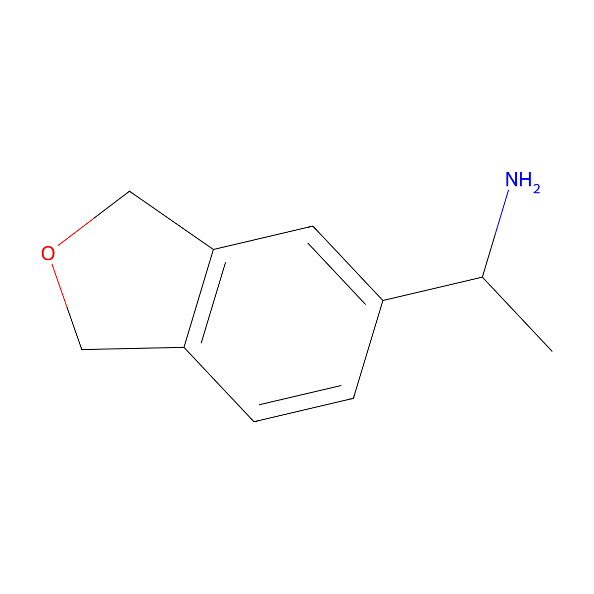 1-(1,3-Dihydro-2-benzofuran-5-yl)ethan-1-amine molecular structure, CAS 1250253-39-4