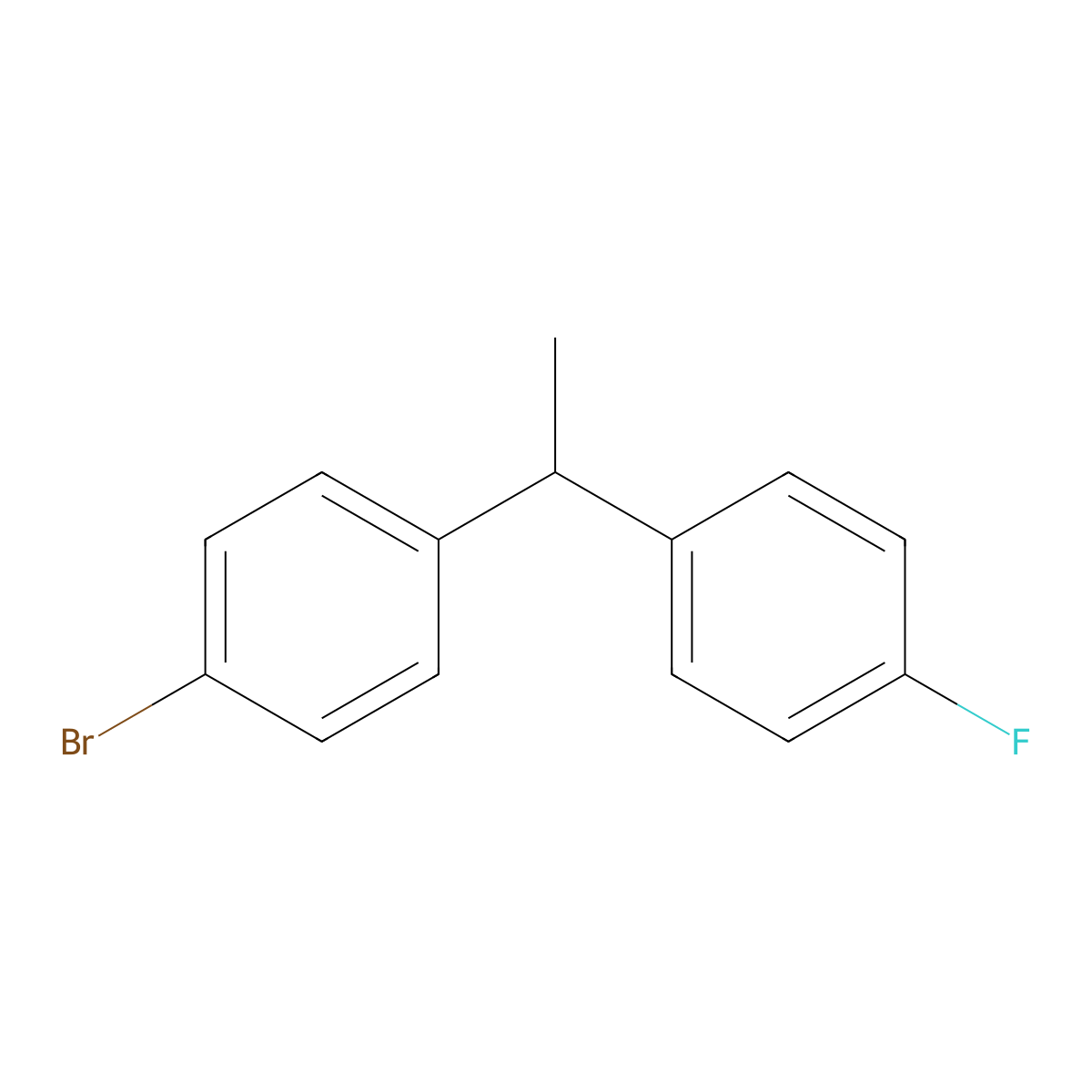 1-Bromo-4-(1-(4-fluorophenyl)ethyl)benZene molecular structure, CAS 1250260-55-9