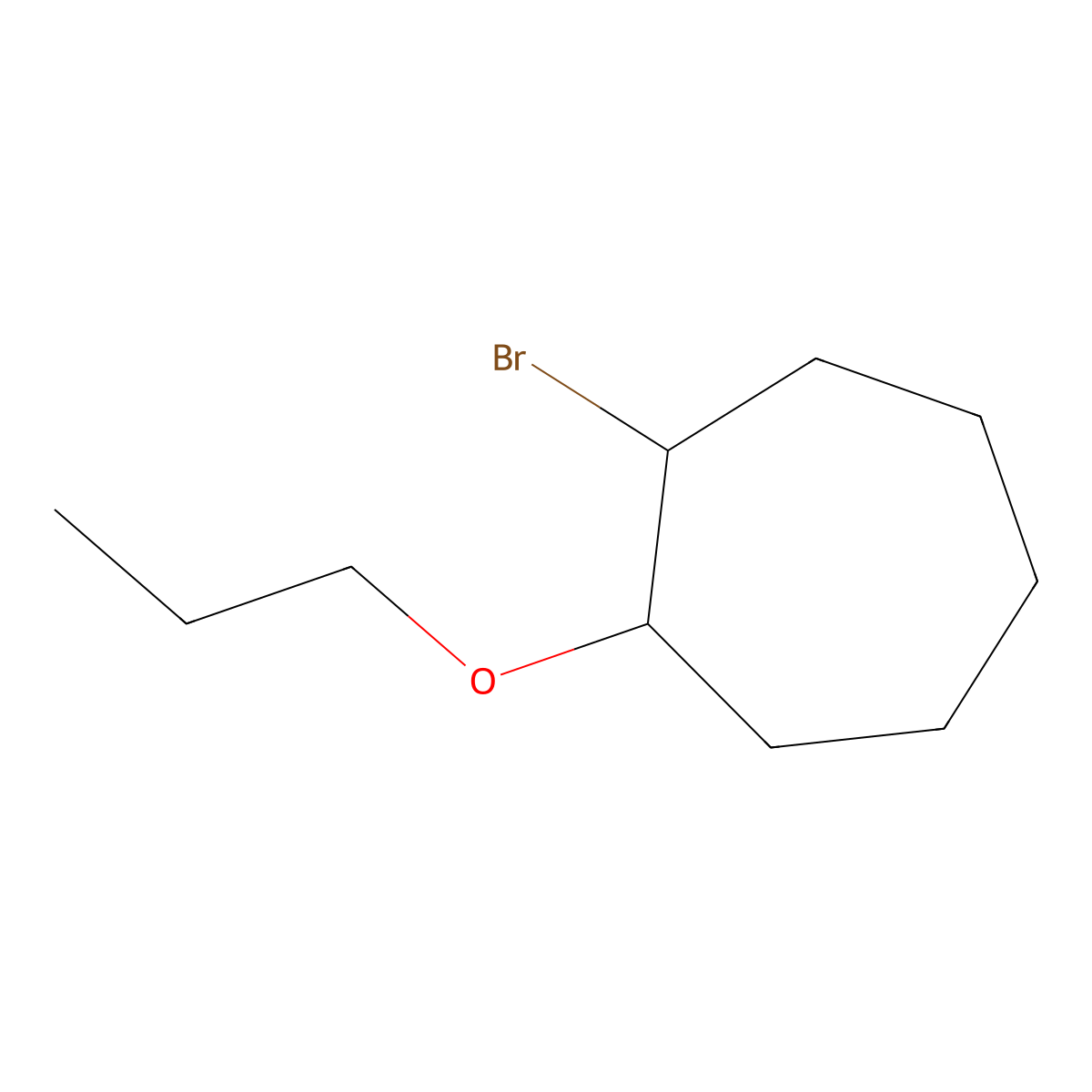 1-Bromo-2-propoxycycloheptane molecular structure, CAS 1250270-04-2
