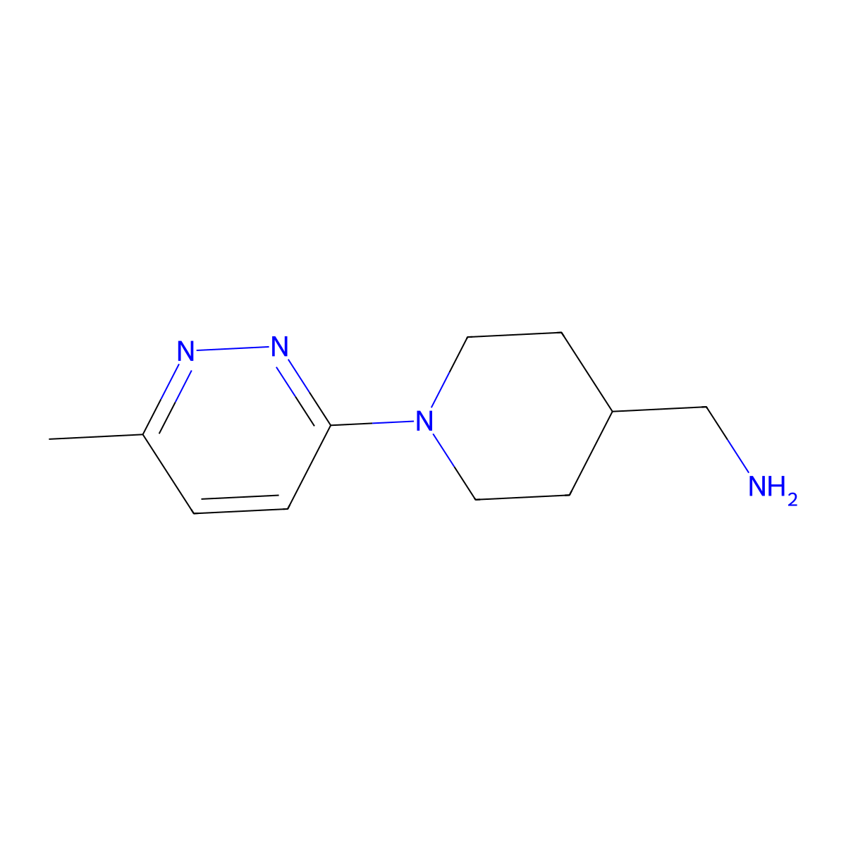 {[1-(6-Methylpyridazin-3-yl)piperidin-4-yl]methyl}amine molecular structure, CAS 1250271-86-3