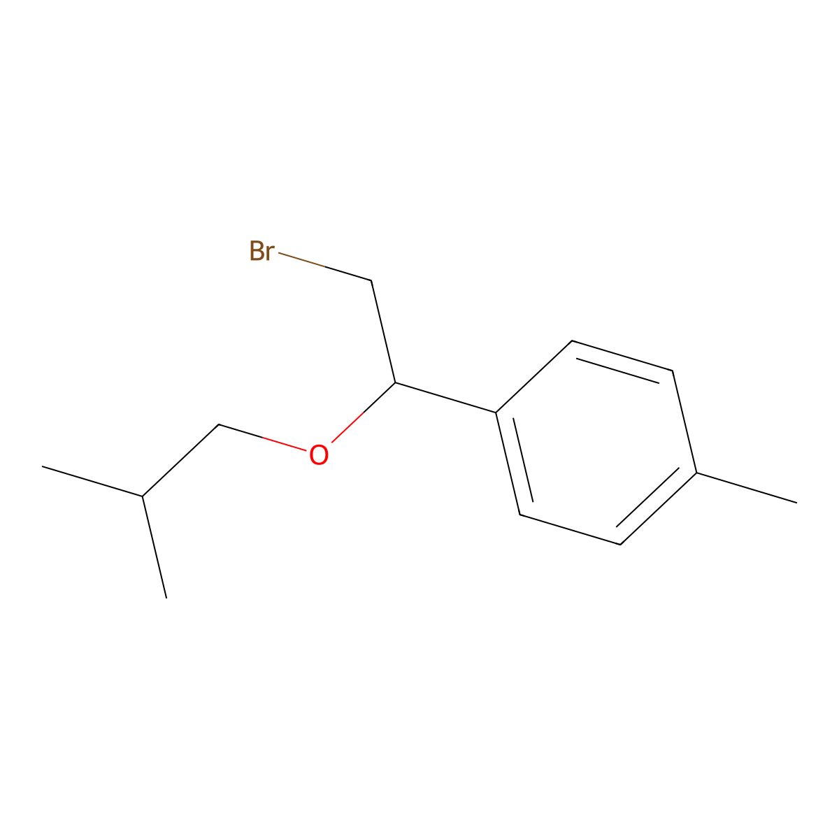 1-(2-Bromo-1-isobutoxyethyl)-4-methylbenzene molecular structure, CAS 1250272-51-5