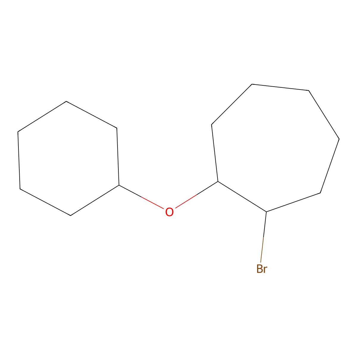 1-Bromo-2-(cyclohexyloxy)cycloheptane molecular structure, CAS 1250273-06-3
