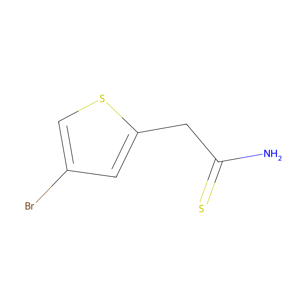 2-(4-Bromothiophen-2-yl)ethanethioamide molecular structure, CAS 1250276-99-3