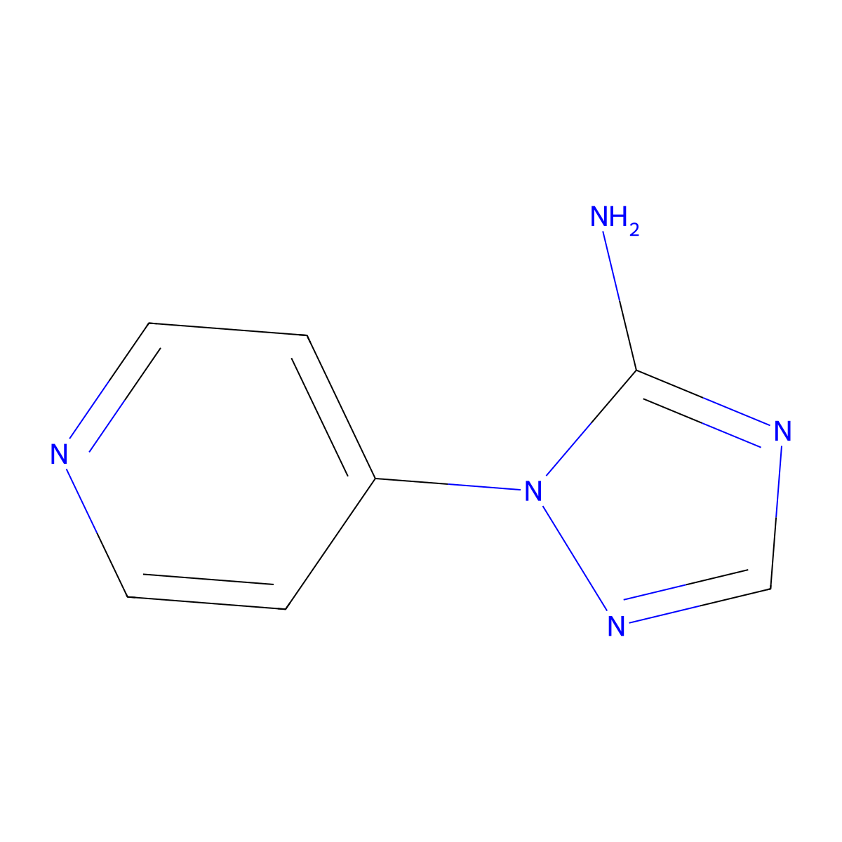 1-(pyridin-4-yl)-1H-1,2,4-triazol-5-amine molecular structure, CAS 1250282-04-2