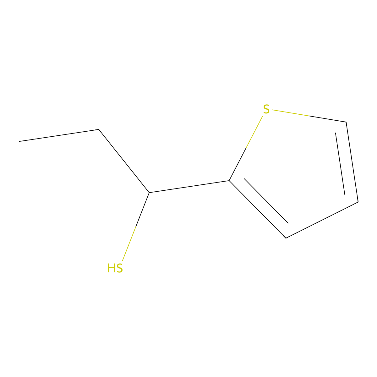 1-(Thiophen-2-YL)propane-1-thiol molecular structure, CAS 1250285-34-7