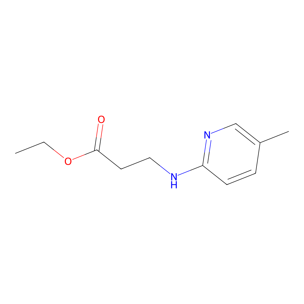 Ethyl 3-[(5-methylpyridin-2-yl)amino]propanoate molecular structure, CAS 1250285-58-5