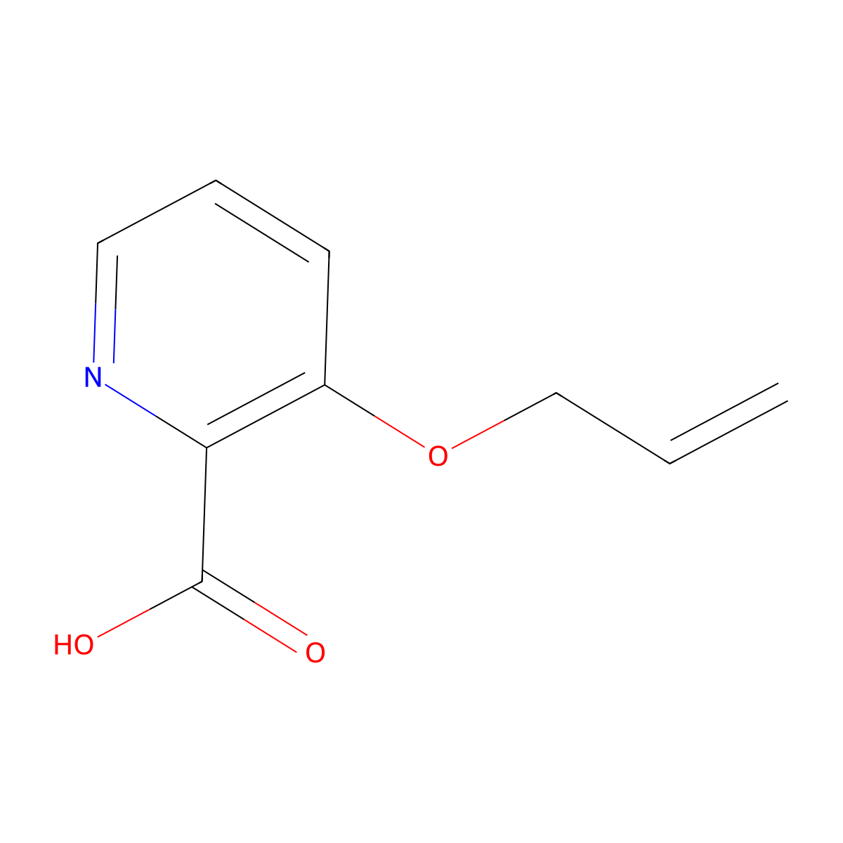 3-(Prop-2-en-1-yloxy)pyridine-2-carboxylic acid molecular structure, CAS 1250286-87-3