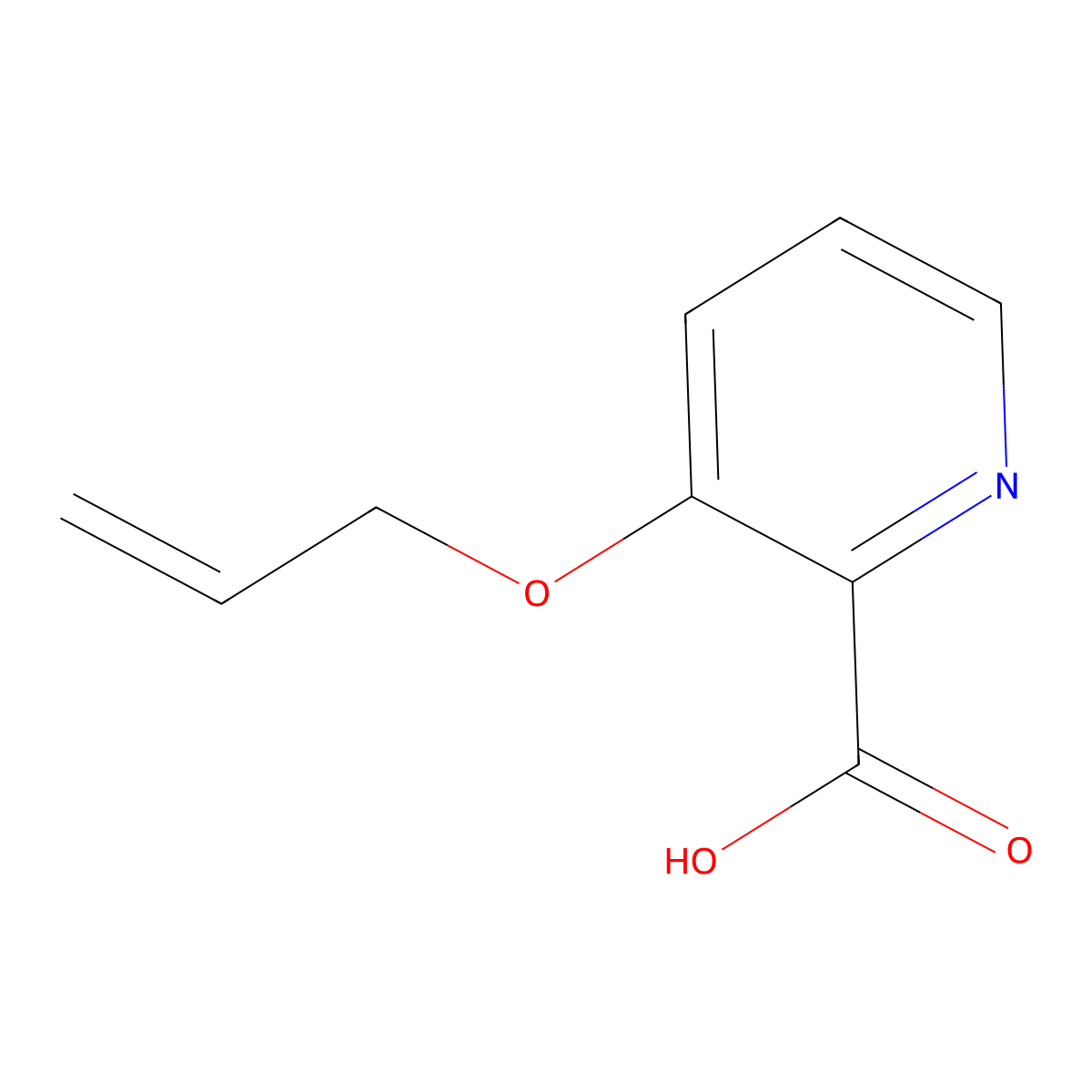 3-(Prop-2-en-1-yloxy)pyridine-2-carboxylic acid molecular structure, CAS 1250286-87-3