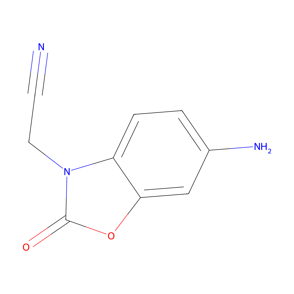 2-(6-Amino-2-oxo-2,3-dihydro-1,3-benzoxazol-3-YL)acetonitrile molecular structure, CAS 1250287-43-4