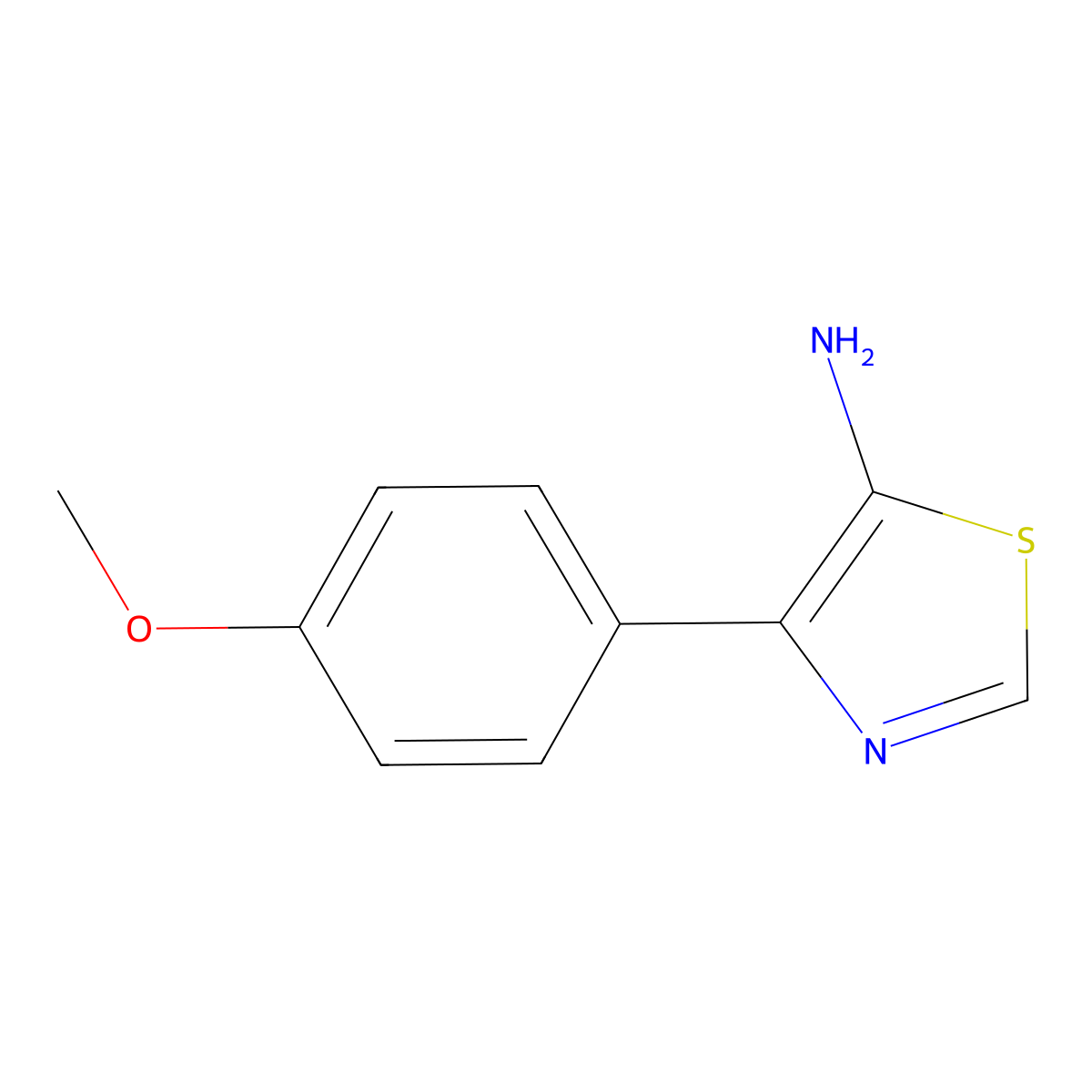 5-Amino-4-(4-methoxyphenyl)thiazole molecular structure, CAS 1250287-58-1