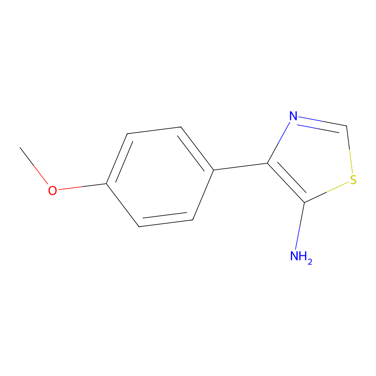 5-Amino-4-(4-methoxyphenyl)thiazole molecular structure, CAS 1250287-58-1