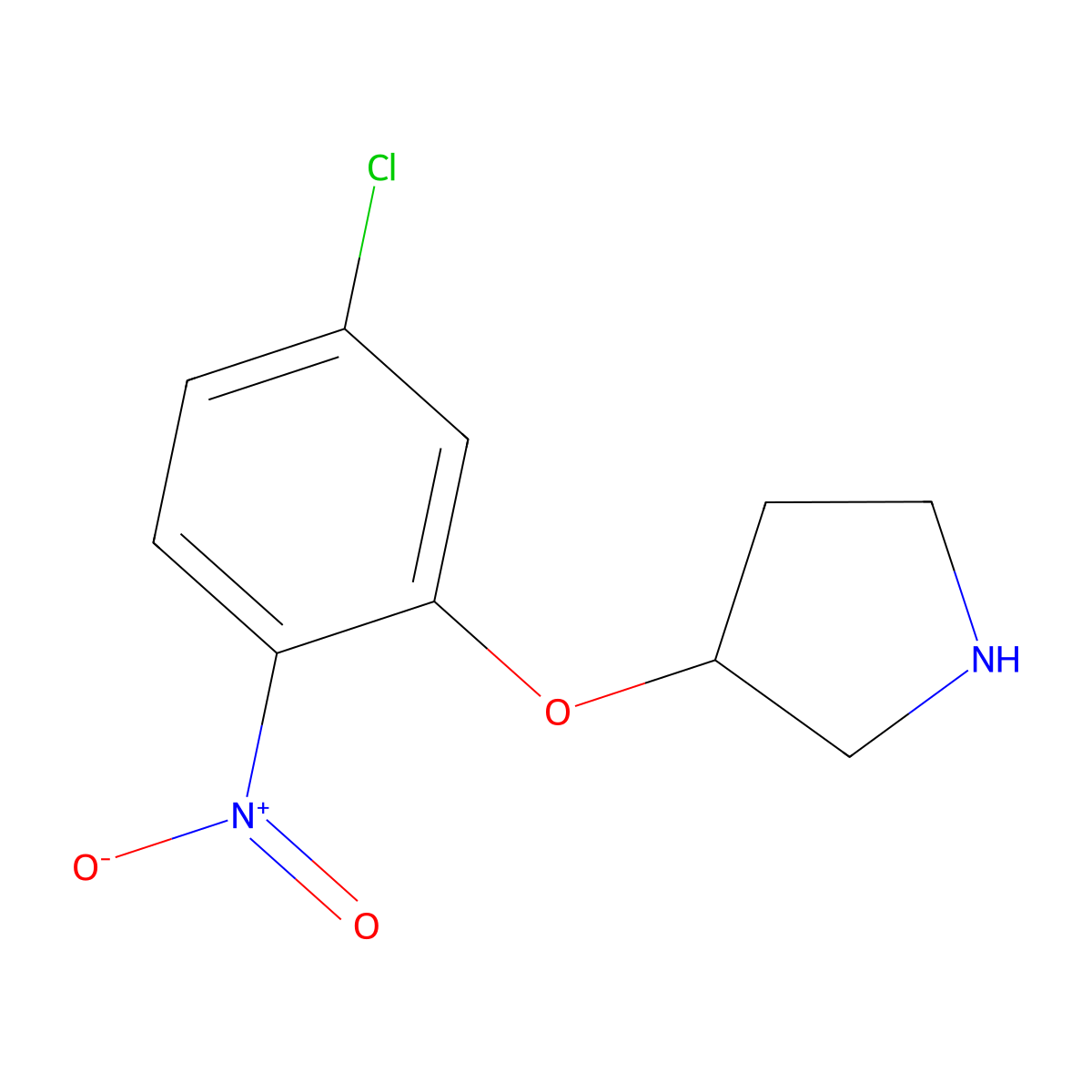 3-(5-Chloro-2-nitrophenoxy)pyrrolidine molecular structure, CAS 1250289-31-6