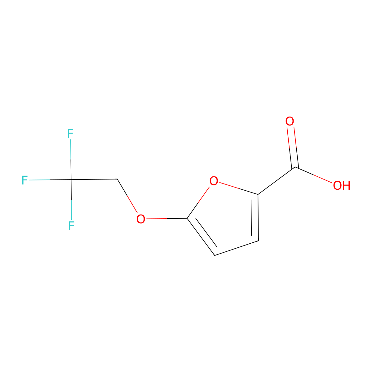 5-(2,2,2-Trifluoroethoxy)furan-2-carboxylic acid molecular structure, CAS 1250292-88-6