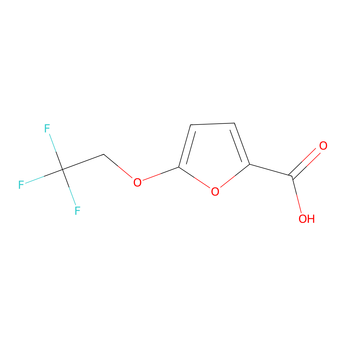5-(2,2,2-Trifluoroethoxy)furan-2-carboxylic acid molecular structure, CAS 1250292-88-6