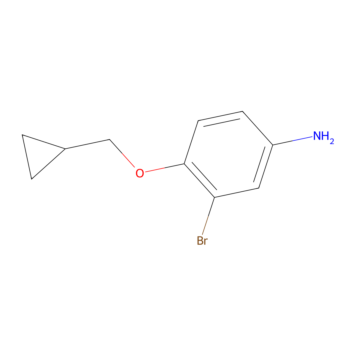 3-Bromo-4-cyclopropylmethoxyphenylamine molecular structure, CAS 1250293-03-8