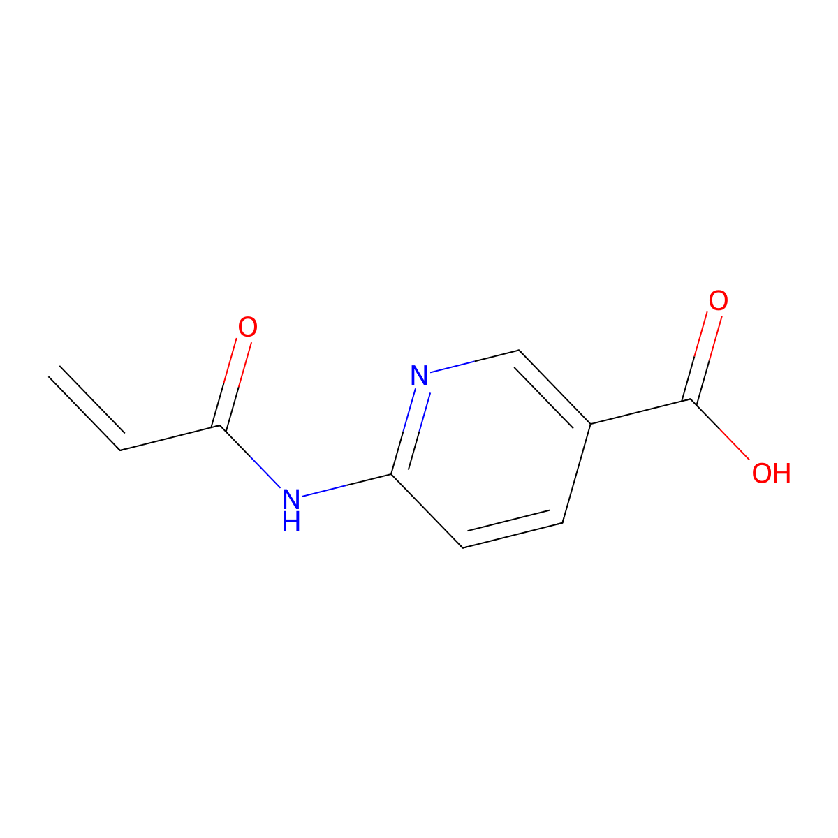 6-(Prop-2-enamido)pyridine-3-carboxylic acid molecular structure, CAS 1250294-87-1