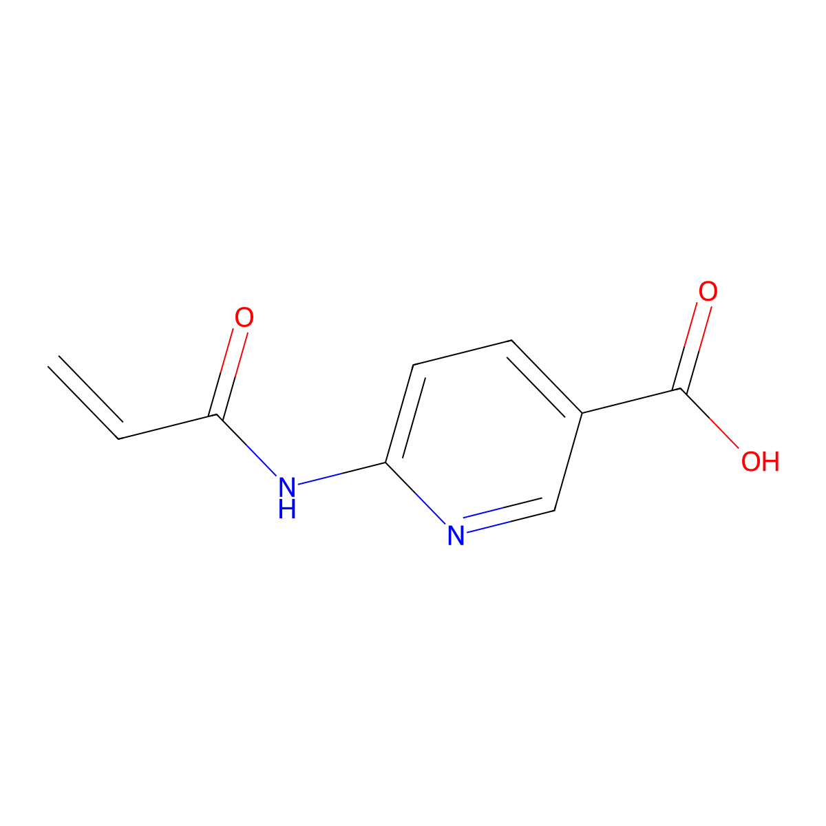 6-(Prop-2-enamido)pyridine-3-carboxylic acid molecular structure, CAS 1250294-87-1