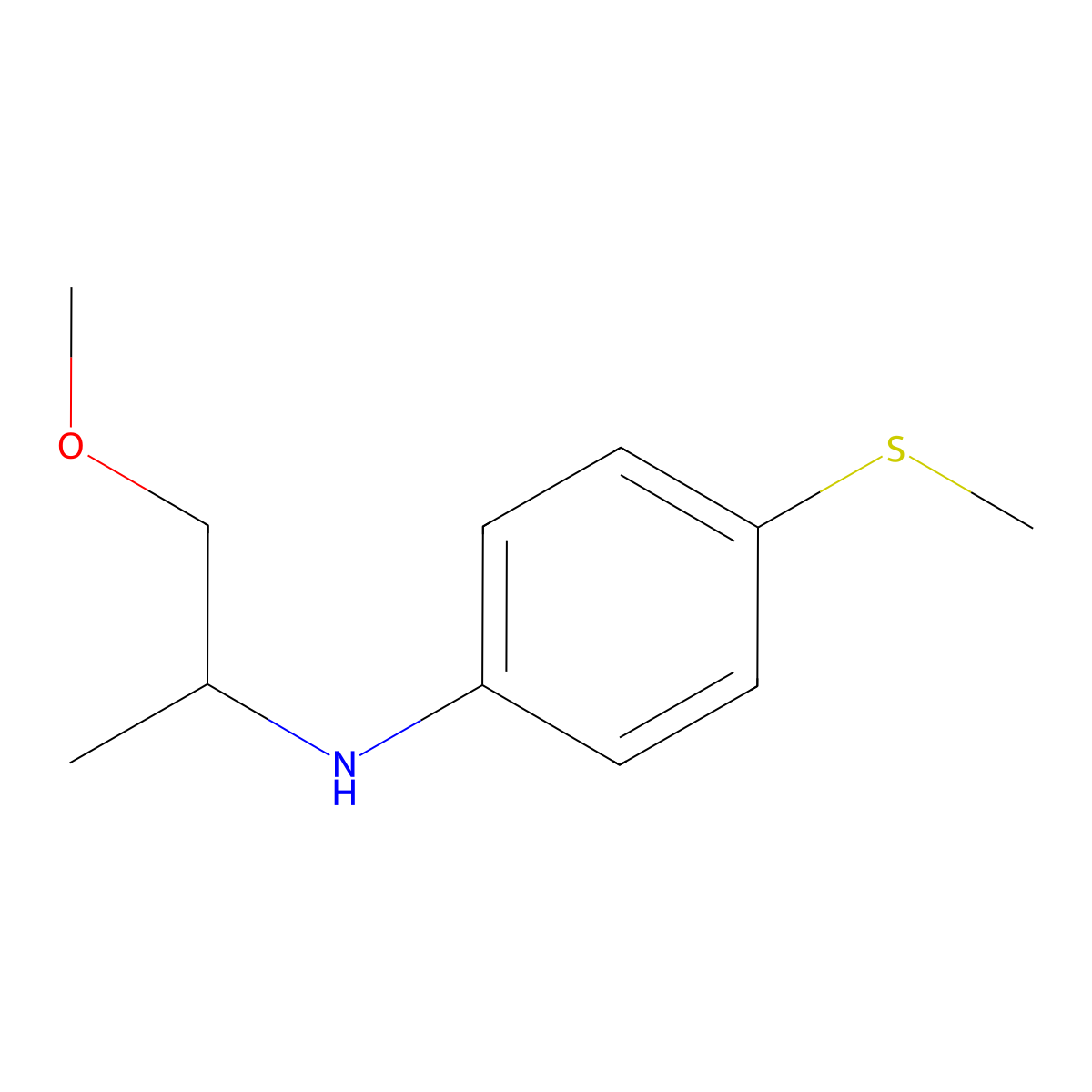 N-(1-Methoxypropan-2-yl)-4-(methylsulfanyl)aniline molecular structure, CAS 1250298-30-6
