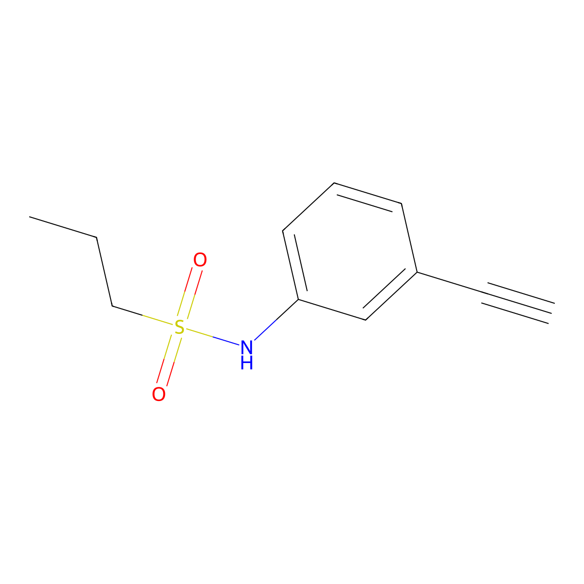 N-(3-ethynylphenyl)propane-1-sulfonamide molecular structure, CAS 1250299-71-8