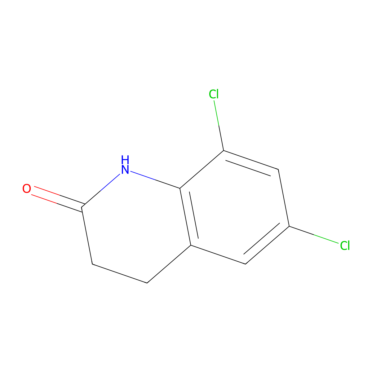 6,8-dichloro-3,4-dihydroquinolin-2(1H)-one molecular structure, CAS 125030-86-6