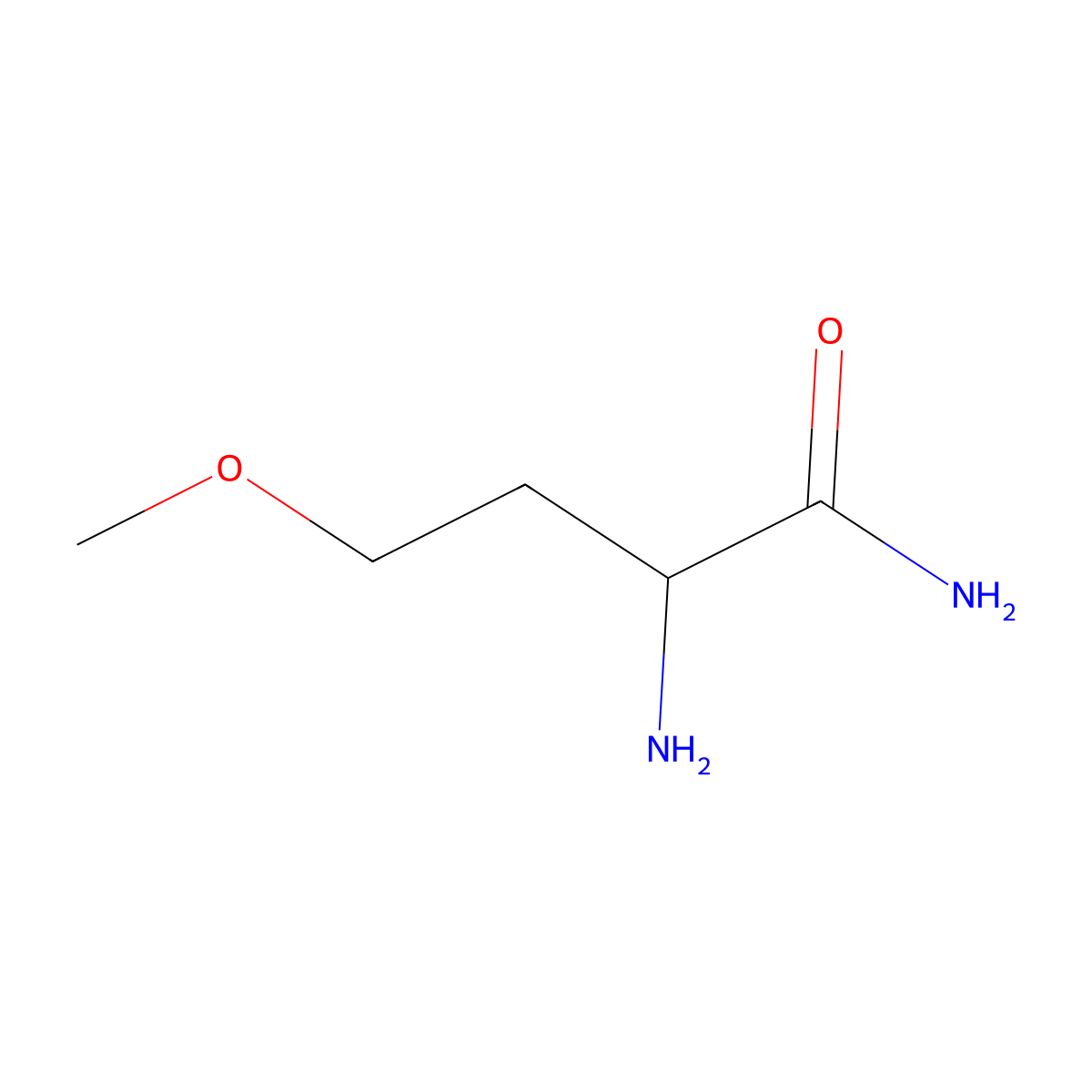 2-Amino-4-methoxybutanamide molecular structure, CAS 1250301-14-4